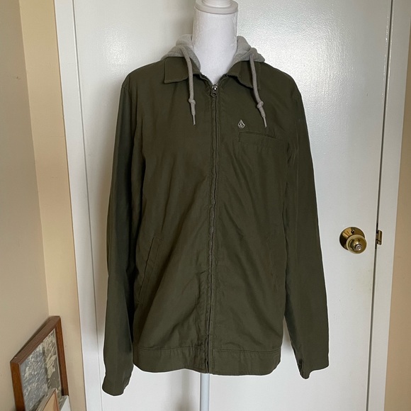Volcom "Warren" Jacket Green Hooded Jacket Small Excellent Condition - Picture 6 of 9
